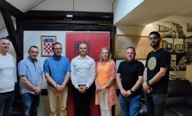 Rektori Nimani me bashkëpunëtorë pritet nga përfaqësuesit e komunitetit shqiptar në Kroaci